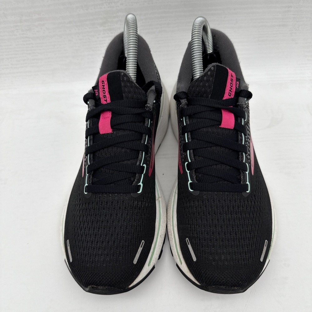 Brooks Ghost 14 Women's Running Shoes 7 B 1203561B013 Black/Pink/Yucca - Picture 9 of 16